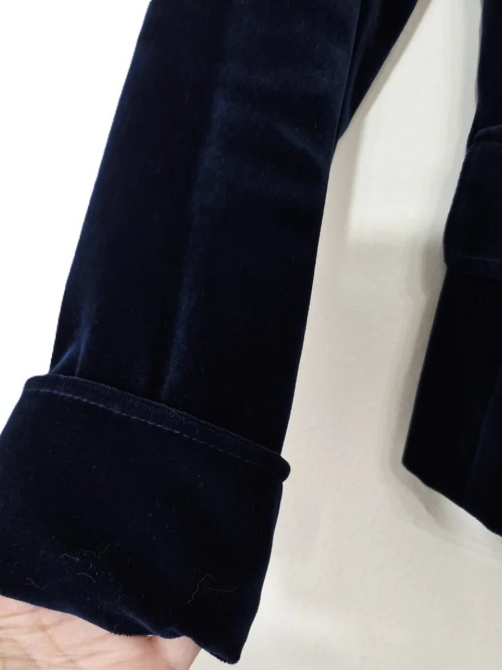 J. Crew Vintage 2008 Blue Velvet Ecole Blazer 10 -12 - Picture 6 of 11
